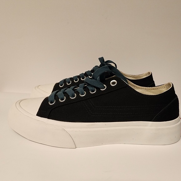 Article No. 1007-1-2193 Dynatec Black w/Green Laces Canvas Sneakers Men’s Size 8 - Picture 6 of 11